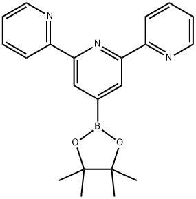 4-硼酸频那醇酯-2,2':6',2''-三联吡啶 结构式