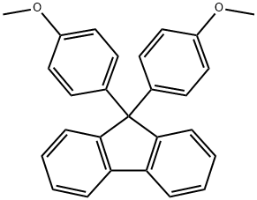 9,9-双(4-甲氧基苯基)-9H-芴 结构式