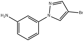 4-Bromo-1-(3-aminophenyl)pyrazole 结构式