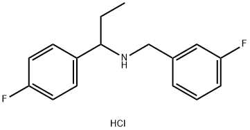 (3-氟苯基)甲基][1-(4-氟苯基)丙基]胺盐酸 结构式