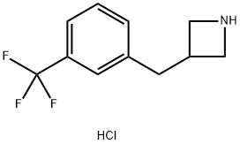 3-{[3-(三氟甲基)苯基]甲基}氮杂环丁烷盐酸盐 结构式