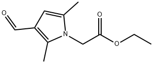 2-(3-甲酰基-2,5-二甲基-1H-吡咯-1-基)乙酸乙酯 结构式