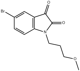 5-溴-1-(3-甲氧基丙基)-2,3-二氢-1H-吲哚-2,3-二酮 结构式