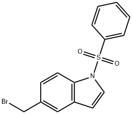 5-(BROMOMETHYL)-1-(PHENYLSULFONYL)-1H-INDOLE 结构式