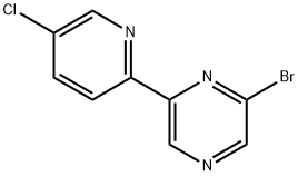 5-Chloro-2-(6'-bromo-2'-pyrazinyl)pyridine 结构式