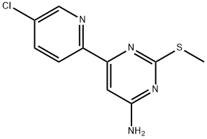 6-Amino-2-methylthio-4-(5'-chloro-2'-pyridyl)pyrimidine 结构式