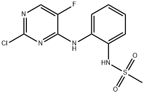 N-(2-(2-chloro-5-fluoropyrimidin-4-ylamino)phenyl)methanesulfonamide 结构式