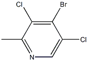 4-溴-3,5-二氯-2-甲基吡啶 结构式