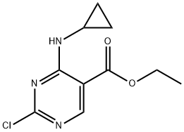 ethyl 2-chloro-4-(cyclopropylamino)pyrimidine-5-carboxylate 结构式