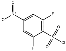 2,6-二氟-4-硝基苯-1-磺酰氯 结构式