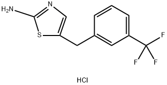 5-{[3-(trifluoromethyl)phenyl]methyl}-1,3-thiazol-2-amine hydrochloride 结构式