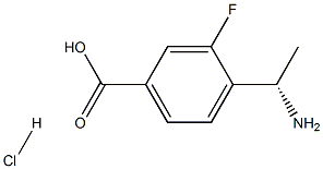 (S)-4-(1-氨基乙基)-3-氟苯甲酸盐酸盐 结构式