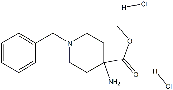 1-Benzyl-4-Amino-4-methoxycarbonylpiperidine dihydrochloride 结构式