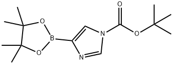 TERT-BUTYL 4-(4,4,5,5-TETRAMETHYL-1,3,2-DIOXABOROLAN-2-YL)-IMIDAZOLE-1-CARBOXYLATE 结构式