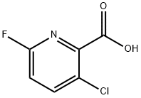 6-fluoro-3-chloro-2-pyridinecarboxylic acid 结构式