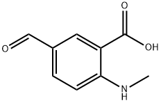 5-甲酰基-2-(甲氨基)苯甲酸 结构式