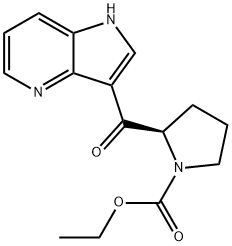(R)-ethyl 2-(1H-pyrrolo[3,2-b]pyridine-3-carbonyl)pyrrolidine-1-carboxylate 结构式