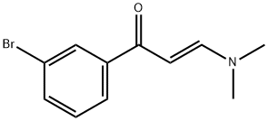 反-1-(3-溴苯基)-3-二甲氨基-2-丙烯-1-酮 结构式