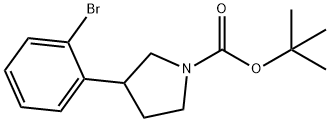 3-(2-溴苯基)吡咯烷-1-羧酸叔丁酯 结构式