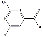 2-amino-6-chloropyrimidine-4-carboxylic acid 结构式