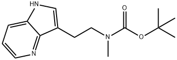 tert-butyl methyl[2-(1H-pyrrolo[3,2-b]pyridin-3-yl)ethyl]carbamate 结构式