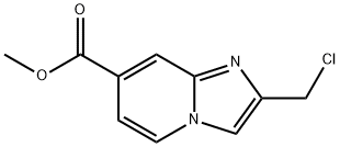 methyl 2-(chloromethyl)imidazo[1,2-a]pyridine-7-carboxylate 结构式
