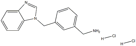 {3-[(1H-1,3-苯并二唑-1-基)甲基]苯基}甲胺二盐酸 结构式