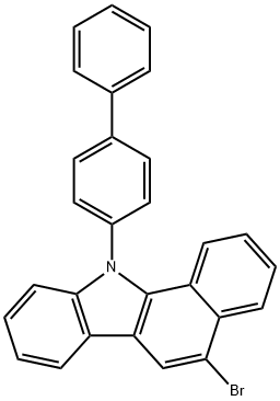 11-([1,1'-biphenyl]-4-yl)-5-bromo-11H-benzo[a]carbazole 结构式