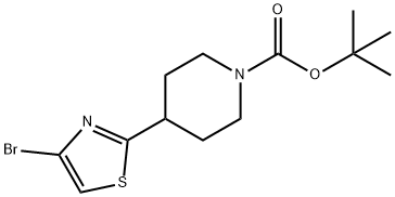 tert-butyl 4-(4-bromothiazol-2-yl)piperidine-1-carboxylate 结构式