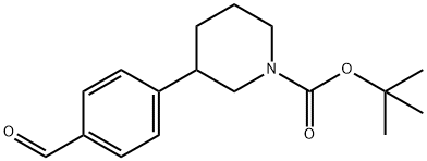 tert-butyl 3-(4-formylphenyl)piperidine-1-carboxylate 结构式