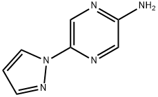 2-Amino-5-(1H-pyrazol-1-yl)pyrazine 结构式