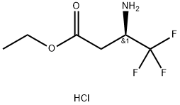 ethyl (R)-3-amino-4,4,4-trifluorobutanoate hydrochloride 结构式