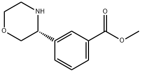 METHYL 3-((3R)MORPHOLIN-3-YL)BENZOATE 结构式