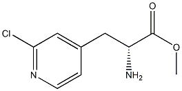 METHYL (2R)-2-AMINO-3-(2-CHLORO(4-PYRIDYL))PROPANOATE 结构式