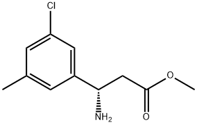 METHYL (3S)-3-AMINO-3-(5-CHLORO-3-METHYLPHENYL)PROPANOATE 结构式