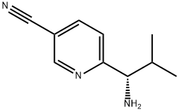 (S)-6-(1-amino-2-methylpropyl)nicotinonitrile 结构式
