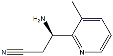 (3R)-3-AMINO-3-(3-METHYL(2-PYRIDYL))PROPANENITRILE 结构式