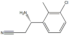 (3S)-3-AMINO-3-(3-CHLORO-2-METHYLPHENYL)PROPANENITRILE 结构式