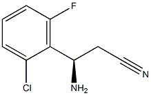 (3R)-3-AMINO-3-(2-CHLORO-6-FLUOROPHENYL)PROPANENITRILE 结构式