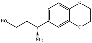 3-(2H,3H-BENZO[3,4-E]1,4-DIOXIN-6-YL)(3R)-3-AMINOPROPAN-1-OL 结构式