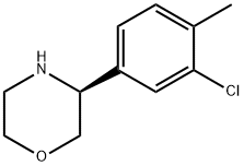 (3S)-3-(3-CHLORO-4-METHYLPHENYL)MORPHOLINE 结构式