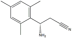 (3S)-3-AMINO-3-(2,4,6-TRIMETHYLPHENYL)PROPANENITRILE 结构式