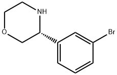 (3R)-3-(3-bromophenyl)morpholine 结构式