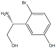 (R)-3-(1-氨基-2-羟乙基)-4-溴苯酚 结构式