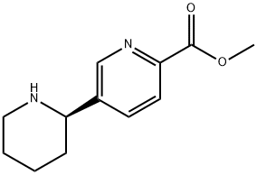 METHYL 5-((2R)-2-PIPERIDYL)PYRIDINE-2-CARBOXYLATE 结构式