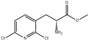 METHYL (2R)-2-AMINO-3-(2,6-DICHLORO(3-PYRIDYL))PROPANOATE 结构式