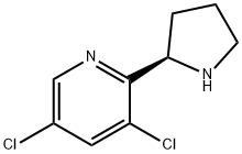 2-((2R)-PYRROLIDIN-2-YL)-3,5-DICHLOROPYRIDINE 结构式