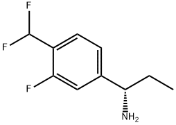 (1S)-1-[4-(DIFLUOROMETHYL)-3-FLUOROPHENYL]PROPYLAMINE 结构式