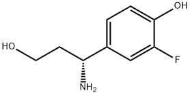 4-((1R)-1-AMINO-3-HYDROXYPROPYL)-2-FLUOROPHENOL 结构式