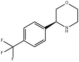 (S)-3-[4-(三氟甲基)苯基]吗啉 结构式